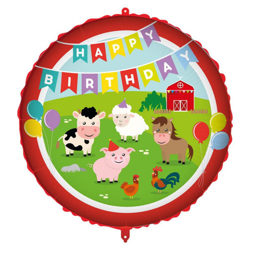 Picture of FARMYARD HAPPY BIRTHDAY FOIL BALLOON 18 INCH
